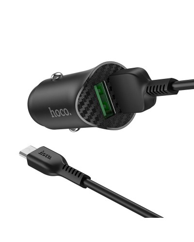Купити АЗП Hoco Z39 Farsighted QC3.0 18W (2USB-A) + кабель USB to MicroUSB