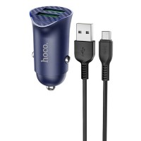 АЗУ Hoco Z39 Farsighted QC3.0 18W (2USB-A) + кабель USB to MicroUSB