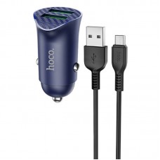 АЗП Hoco Z39 Farsighted QC3.0 18W (2USB-A) + кабель USB to MicroUSB