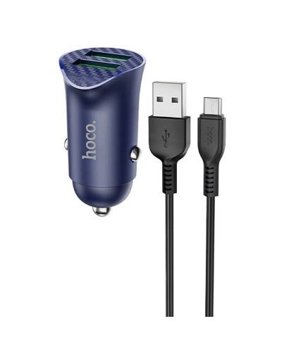 Купить АЗУ Hoco Z39 Farsighted QC3.0 18W (2USB-A) + кабель USB to MicroUSB