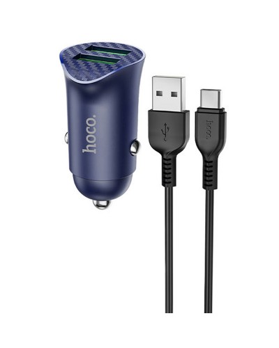 Купить АЗУ Hoco Z39 Farsighted QC3.0 18W (2USB-A) + кабель USB to Type-C