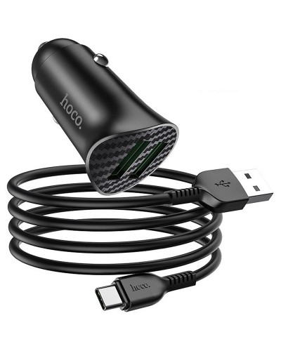 Купити АЗП Hoco Z39 Farsighted QC3.0 18W (2USB-A) + кабель USB to Type-C