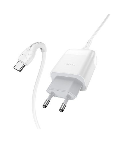Купити МЗП Hoco C72Q Glorious QC3.0 18W (1USB-A) + кабель USB to Type-C