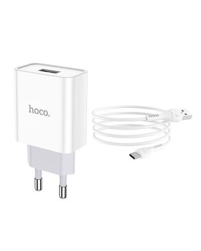 Купити МЗП Hoco C81A Asombroso 2.1A (1USB-A) + кабель USB to Type-C