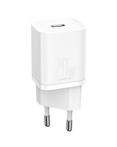 Купити МЗП Baseus Super Si Quick Charger 20W (1USB-C) + кабель Type-C to Lightning (TZCCSUP-B)