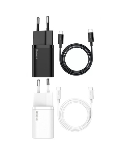 Купити МЗП Baseus Super Si Quick Charger 25W (1USB-C) + кабель Type-C to Type-C (TZCCSUP-L)