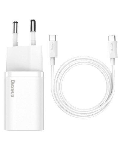 Купити МЗП Baseus Super Si Quick Charger 25W (1USB-C) + кабель Type-C to Type-C (TZCCSUP-L)