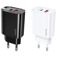 МЗП Usams US-CC121 T35 QC3.0 + PD3.0 20W (1USB-A/1C)
