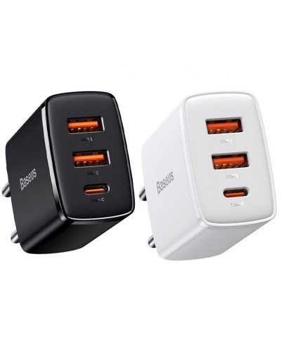 Купити МЗП Baseus Compact Quick Charger 30W QC+PD (2USB-A/1C) (CCXJ-E)