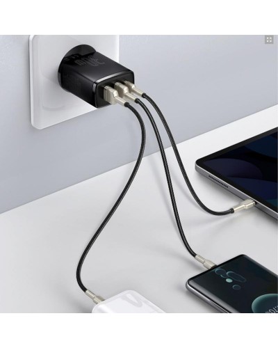 Купити МЗП Baseus Compact Quick Charger 30W QC+PD (2USB-A/1C) (CCXJ-E)