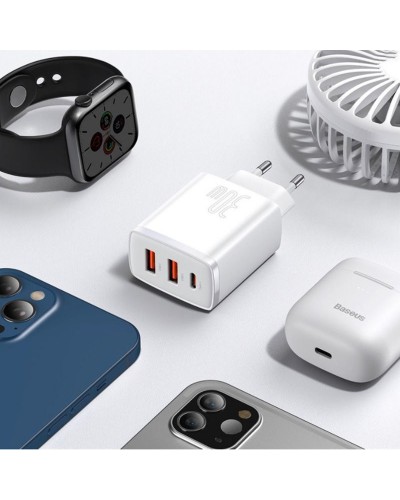 Купити МЗП Baseus Compact Quick Charger 30W QC+PD (2USB-A/1C) (CCXJ-E)