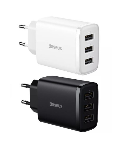 Купити МЗП Baseus Compact 17W (3USB-A) (CCXJ02)