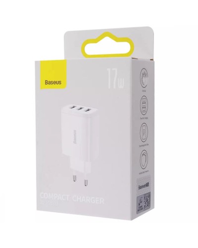 Купити МЗП Baseus Compact 17W (3USB-A) (CCXJ02)