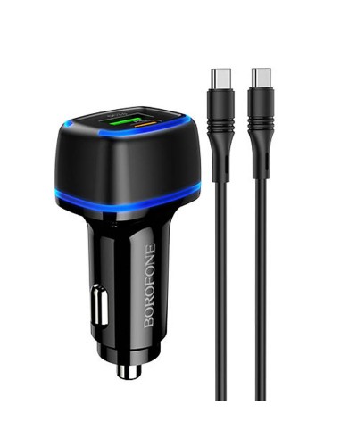 Купити АЗП Borofone BZ14A Mercury PD20W+QC3.0 3A (1USB-A/1C) + кабель Type-C to Type-C