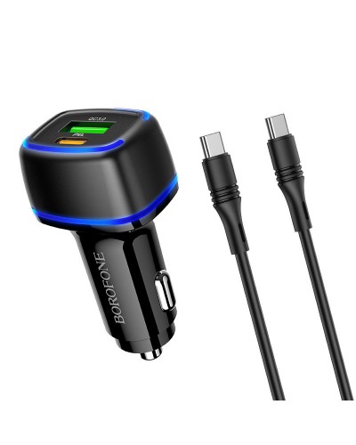 Купити АЗП Borofone BZ14A Mercury PD20W+QC3.0 3A (1USB-A/1C) + кабель Type-C to Type-C