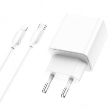 СЗУ Borofone BA67A PD20W+QC3.0 (1USB-A/1C) + кабель Type-C to Lightning