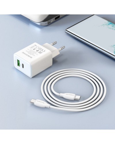 Купити МЗП Borofone BA67A PD20W+QC3.0 (1USB-A/1C) + кабель Type-C to Type-C