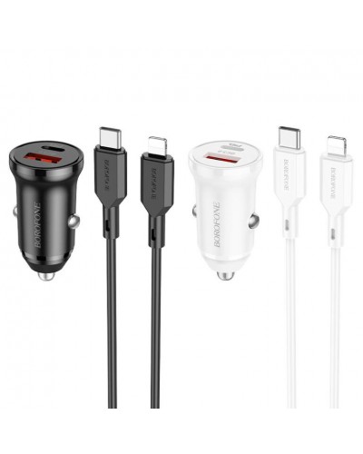 Купити АЗП Borofone BZ18A PD20W+QC3.0 (1USB-A/1C) + кабель Type-C to Lightning