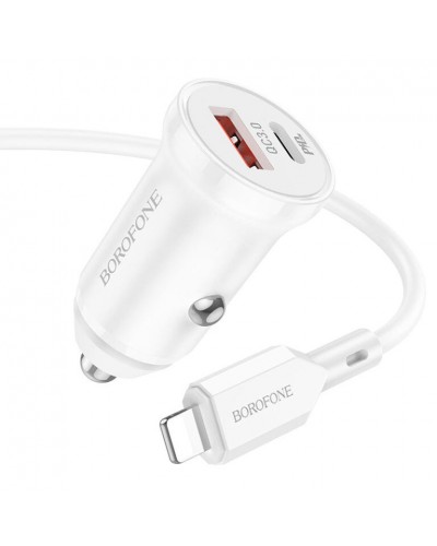 Купити АЗП Borofone BZ18A PD20W+QC3.0 (1USB-A/1C) + кабель Type-C to Lightning
