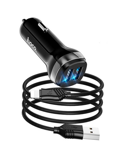 Купити АЗП Hoco Z40 Superior 2.4A (2USB-A) + кабель USB to Lightning