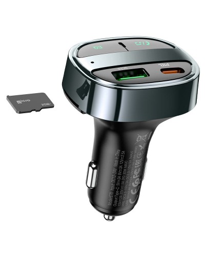 Купити АЗП FM модулятор Hoco E70 PD30W+QC3.0 (1USB-A/1C)