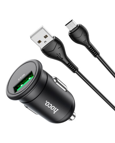 Купити АЗП Hoco Z43 Mighty QC3.0 18W (1USB-A) + кабель USB to MicroUSB