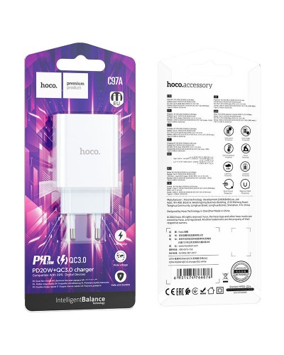 Купити МЗП Hoco C97A PD20W+QC3.0 (1USB-A/1C)
