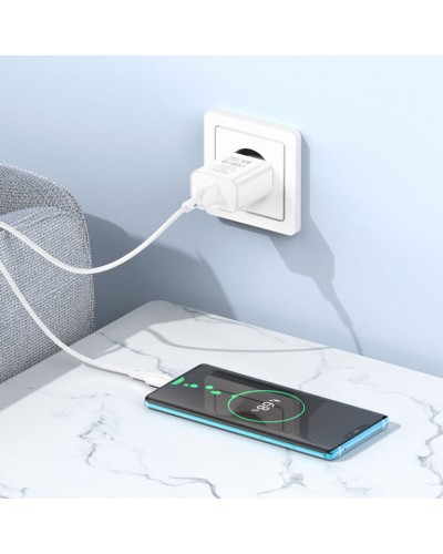 Купити МЗП Borofone BA72A Spring QC3.0 (1USB-A) + кабель USB to Type-C