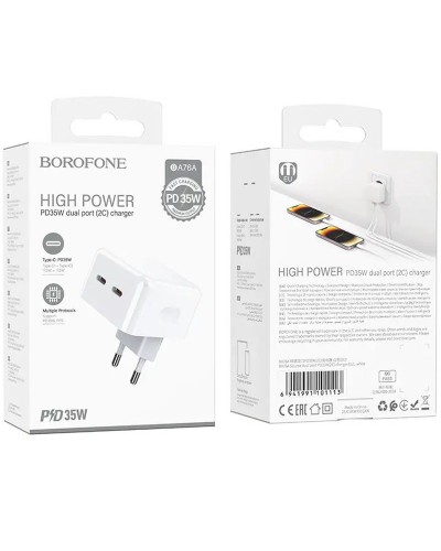 Купити МЗП Borofone BA76A Source PD35W (2USB-C)