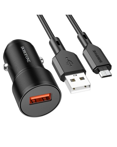 Купити АЗП Borofone BZ19A Wishdom QC3.0 (1USB-A) + кабель USB to MicroUSB