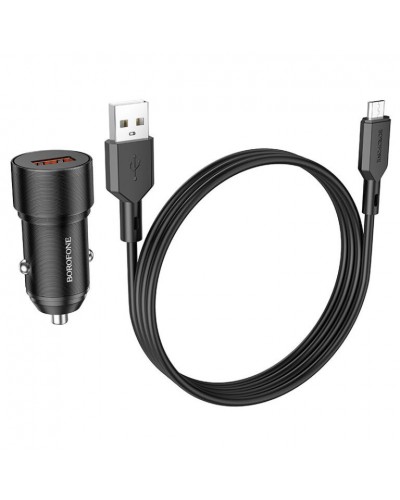 Купити АЗП Borofone BZ19A Wishdom QC3.0 (1USB-A) + кабель USB to MicroUSB