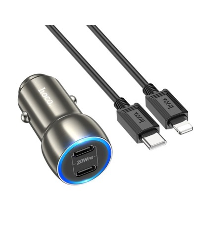 Купити АЗП Hoco Z48 Tough 40W (2USB-C) + кабель Type-C to Lightning