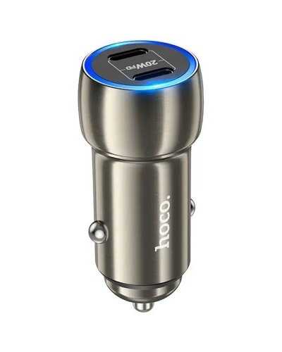 Купити АЗП Hoco Z48 Tough 40W (2USB-C) + кабель Type-C to Lightning