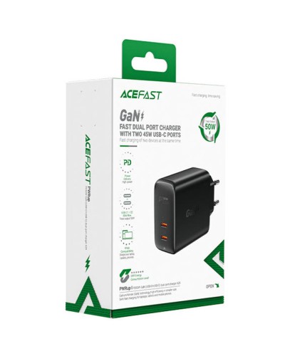 Купити МЗП Acefast A29 PD50W GaN (2USB-C)
