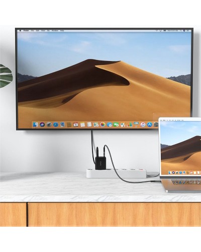 Купити МЗП Acefast A17 PD65W GaN (1USB-A/1C/1HDMI) + кабель Type-C to Type-C