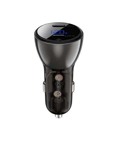 Купити АЗП Acefast B10 metal car charger with digital display 60W (1USB-A/1C)