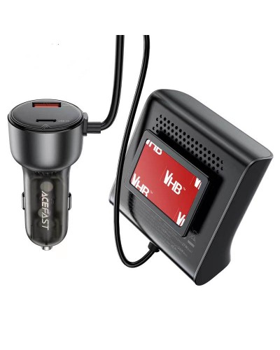 Купити АЗП Acefast B11 Car Charger Splitter with Digital Display 138W (4USB-A/2C)