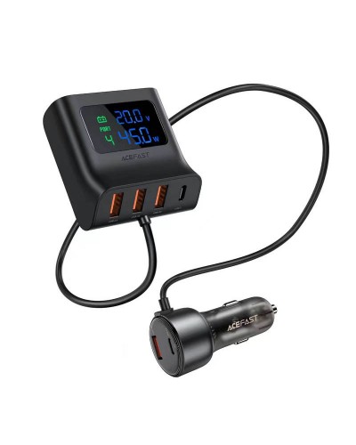 Купити АЗП Acefast B11 Car Charger Splitter with Digital Display 138W (4USB-A/2C)