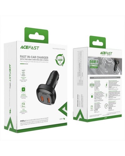 Купити АЗП Acefast B9 three port metal car charger 66W (2USB-A/1C)