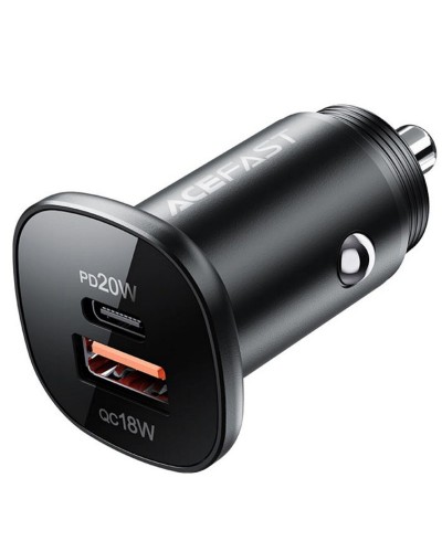 Купити АЗП Acefast B1 mini dual-port metal car charger 38W (1USB-A/1C)