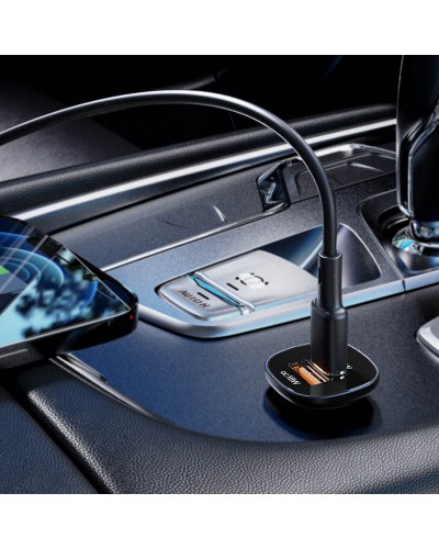Купити АЗП Acefast B1 mini dual-port metal car charger 38W (1USB-A/1C)