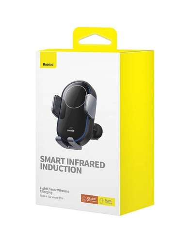 Купити Автотримач з БЗП Baseus LightChaser Wireless Charging Electric Car Mount 15W (C40355900121-00)