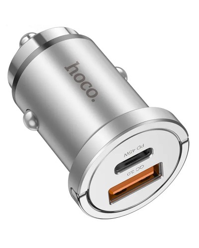 Купити АЗП Hoco NZ10 Handy PD45W+QC3.0 (1USB-A/1C) + кабель Type-C to Lightning