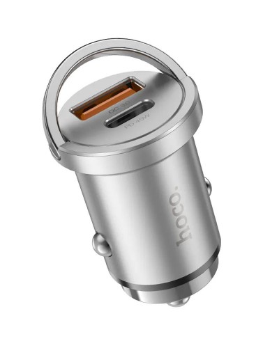 Купити АЗП Hoco NZ10 Handy PD45W+QC3.0 (1USB-A/1C) + кабель Type-C to Lightning
