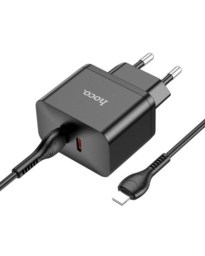 Купить СЗУ Hoco N29 PD35W (2USB-C) + кабель Type-C to Lightning