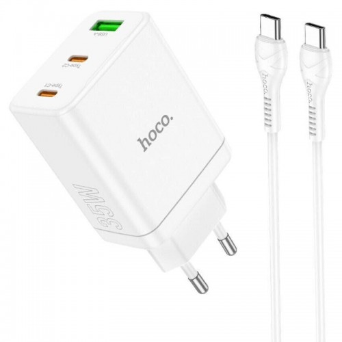 Купить СЗУ Hoco N33 Start PD35W (1USB-A/2C) + кабель Type-C to Type-C Купить СЗУ Hoco N33 Start PD35W (1USB-A/2C) + кабель Type-C to Type-C