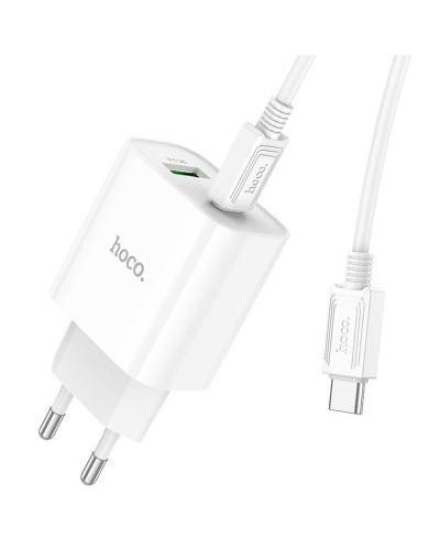 Купити МЗП Hoco C80A Plus Rapido PD20W+QC3.0 (1USB-A/1C) + кабель Type-C to Type-C