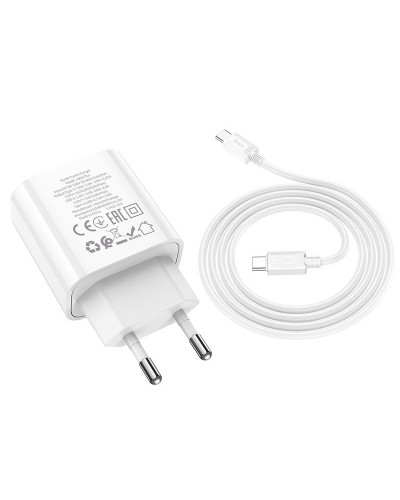 Купити МЗП Hoco C80A Plus Rapido PD20W+QC3.0 (1USB-A/1C) + кабель Type-C to Type-C