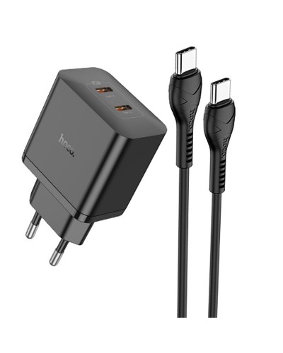 Купити МЗП Hoco N35 Streamer PD45W (2USB-C) + кабель Type-C to Type-C