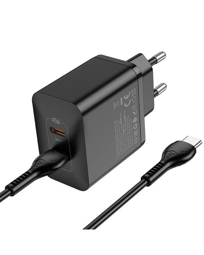 Купити МЗП Hoco N35 Streamer PD45W (2USB-C) + кабель Type-C to Type-C